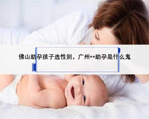 佛山助孕孩子选性别，广州**助孕是什么鬼