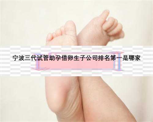 宁波三代试管助孕借卵生子公司排名第一是哪家